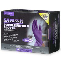 Safeskin Latex-Free & Powder-Free Purple Nitrile Gloves 40 ea