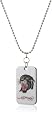 Ed Hardy "Open Mouth Panther" Base Metal Color Print Dog Tag 24 inches