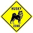 HUSKY ZONE dog pet sled arctic snow new sign