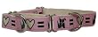Designer Dog Collar - Love Dog Martingale Collar - Pink - Small - Made in USA