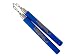 Tiger Claw Dragon Desinged 12 Practice/Demo Foam Nunchuck With Chain Blue