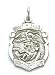 Saint Michael - Small Sterling Silver St. Michael Protect Us Badge Medal Pendant