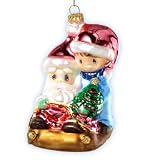 31E37Ohc%2BlL. SL160  Precious Moments Christmas Ornament Sledding With Santa