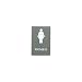 Quartet ADA Approved Women's Restroom Sign, Tactile Graphics, Molded Plastic, 6 x 9 Inches, Gray (01417)