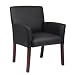 Boss Executive Box Arm Chair W/Mahogany Finish Guest Seating