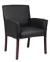 Boss Executive Box Arm Chair W/Mahogany Finish Guest Seating