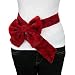 LUSTY RED ANIMAL PLUSH SOFT WIDE BOW CINCH WRAP BELT