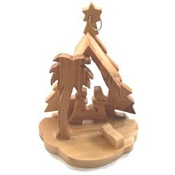 Christmas Olive wood Ornament (8x6 cm or 3.2x2.8")