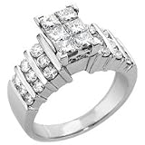 14kt. White Gold, 2 ct. tw. Diamond Centerpiece Ring