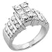 14kt. White Gold, 2 ct. tw. Diamond Centerpiece Ring