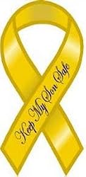 Keep My Son Safe - 4" x 8" Yellow Ribbon Magnet
