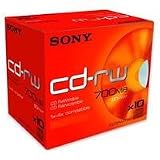 Sony 80min/700MB 1-4X Speed CD-RW 10pk slim jewel Caseby Sony