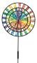 Opalescent Pinwheel - Whirligigs and Windwheel Garden Spinners