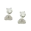 Moving Pair of 14K White Gold Solitaire Studs with .75cttw of Diamonds
