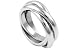 Triple band Ring (Three band ring - Russian Wedding Ring) (SIZE 6) - 3 rolling bands ring made from Top Quality 316L Stainless Steel Womens Rings Size 6, 7, 8, 9 & 10. Stainless Steel Eternity Trinity Rings for women rings for teens girls. Purity Ring or Anniversary Gifts for her. Commitment Ring - I Love you Gifts. (6)