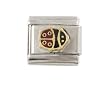 SilverBin Enamel Paint Small Lady Bug Stainless Steel Italian Charm Link