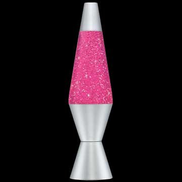 Lava Lamp Original Brand 20 oz - Pink Liquid with Silver Glitter
