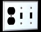 Review Renovator's Supply  / Switchplates Chrome Plated Steel, Beveled Double Toggle/Outlet Switch Plate