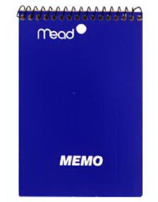 Memo Book, College Ruled, 4"x6", 40 Sheets, Assorted Qty:12
