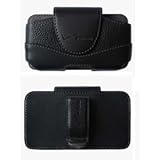 iPhone 4 4s Leather Case Belt Clip Holster Side Cover Pouch OEM Verizon Black [Retail Packaging]