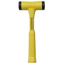 Nupla STP16 Strike Pro Power Drive Dead Blow Hammer, C Grip, Yellow, 12" Long Handle