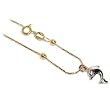 Attractive 10 KT Two Tone Gold 9 " to 10 " Length Adjustable Dolphin Anklet 10K