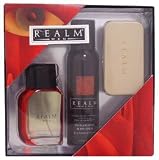 Realm by Erox for Men 3 Piece Set Includes: 1.7 oz Cologne Spray + 4.0 oz Invigorating Body Spray + 4.5 oz Soap