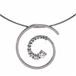 Semi Twirl Diamond Journey Pendant Necklace