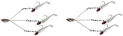NEW! 2 YUM Fishing Lures YUMBRELLA 3 Wire Multi-Swimming Rigs - Money Fry Pearl