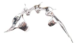 Gothic Shiny Pewter Finger Spike Ring