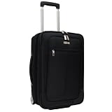 Travelers Choice  Siena 2-In-1 Hybrid Hard-Shell Carry-On Wheeled Garment Suitcase,Black,One Size ~ Traveler's Choice