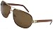 Fendi Aviator Sunglasses, FS293ML, Burnt Mahogany Leather Frame/ Brown Fade Lenses