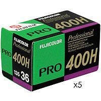 Fujifilm Fujicolor Pro 400H Color Negative Film ISO 400, 35mm Size, 36 Exposure,Pack of 5