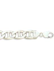 CleverSilvers 8 Inch 350 Flat Marina Chain Bracelet