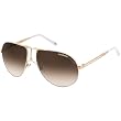 Carrera 1/S Adult Aviator Full Rim Sports Sunglasses - Gold Matte White/Brown Gradient
