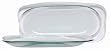 Clear Spanish Recycled Glass Large Plate 17.25"L