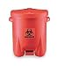 Eagle 947BIO Safety Biohazardous Waste Can 14-Gallon Poly Red With Foot Lever