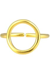 AppleLatte Circle Ring, Gold Plated Adjustable