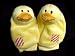Baby Footsie Rattles, Yellow Ducky - by Ganz