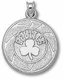 Boston Celtics 3/4 Basketball Pendant - Sterling Silver Jewelry