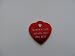 Small Heart Shape Pet ID Tag Red...FREE SHIPPING