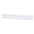 24" Rubbed White Wood Shelf