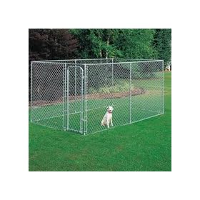 Dog Boxed Kennel in Galvanised Size: 228.6cm (L) x 228.6cm (W) x 182.88cm (H)