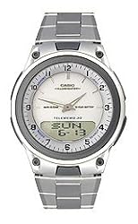Casio Ana-digi Steel Bracelet White Dial Men's watch #AW80D7AV