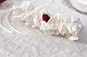 Flower of Love In Romantic Red Bridal Garter