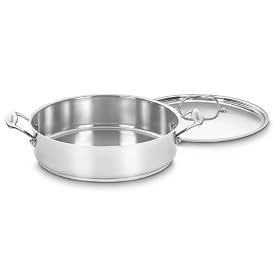 Cuisinart Chef's Classic Stainless 5 1 2 Quart Multi Purpose Pot with Glass Cover