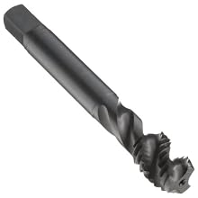 Dormer MTT-X E085 Powdered Metal Spiral Flute Threading Tap, For Stainless Steel, Black Oxide Finish, Round Shank With Square End, Modified Bottoming Chamfer