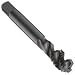 Dormer MTT-X E085 Powdered Metal Spiral Flute Threading Tap, For Stainless Steel, Black Oxide Finish, Round Shank With Square End, Modified Bottoming Chamfer