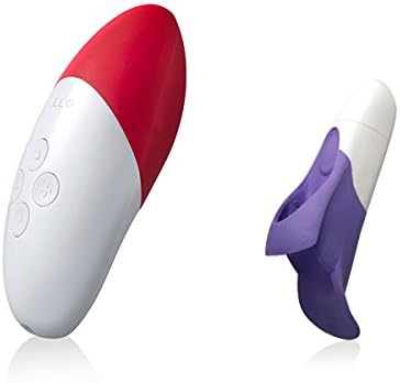 Double Pleasure kit-Lelo Siri Red+ Premium Finger Vibe-Purple