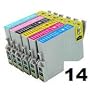 2 Full sets + 2 extra black.... 14 compatible high capacity ink cartridges, fits R200, R220, R300, R320, R340, RX500, RX600, RX620,..481 x4, 482 x 2, 483 x 2, 484 x 2, 485 x 2, 486 x 2